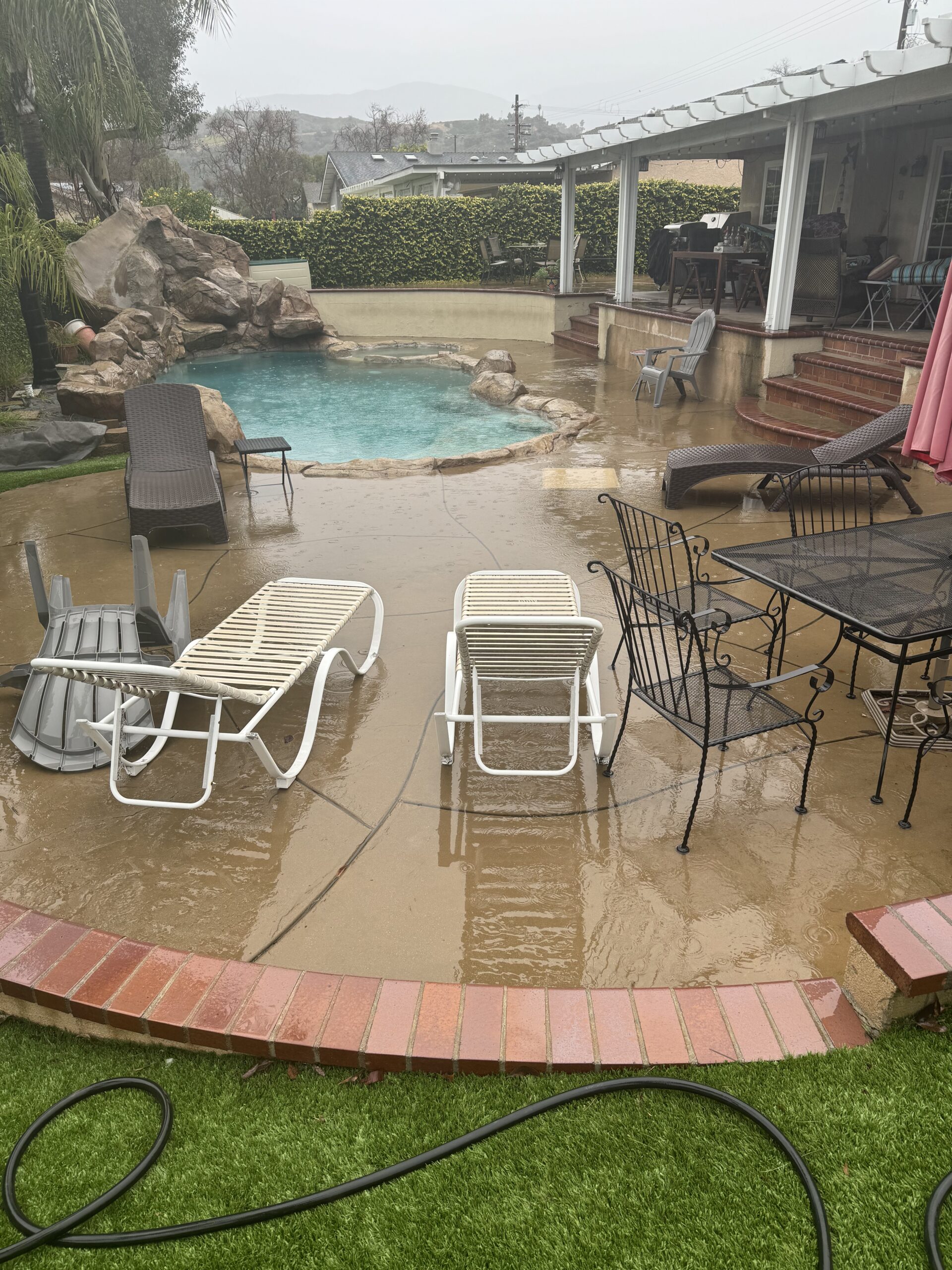 backyard drains backed up