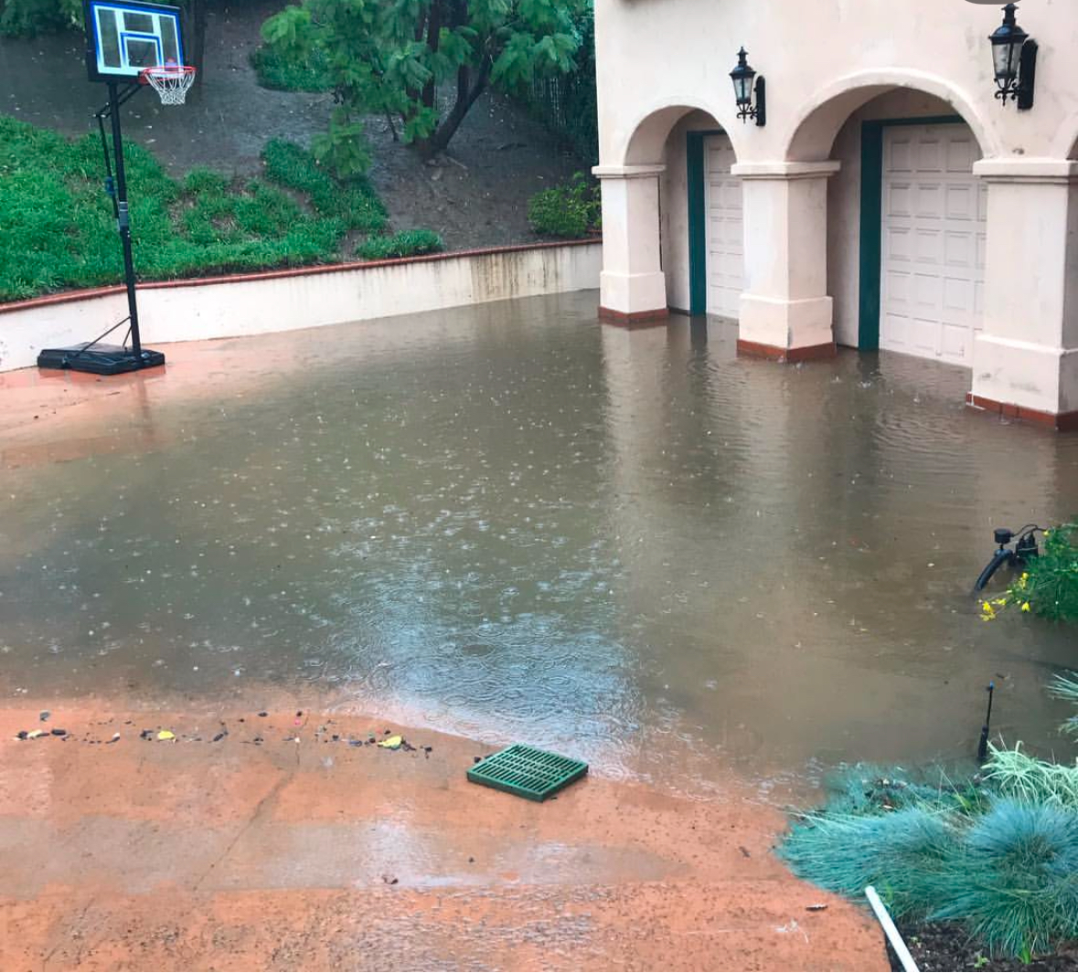 flooded storm drains