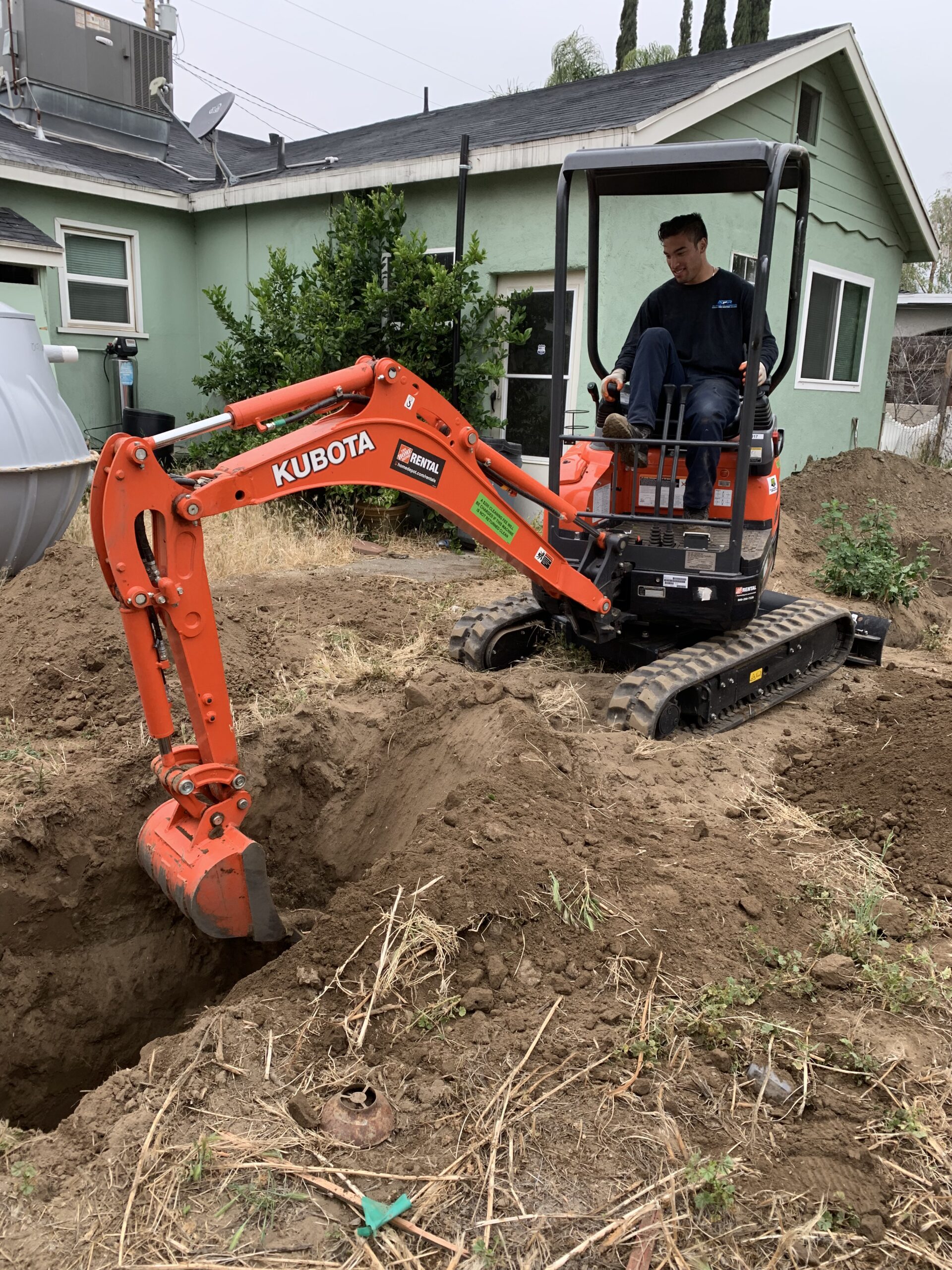 sewer repair on home in San Bernardino